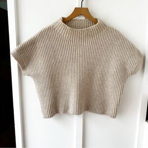 DISSH tan knit mock neck sweater